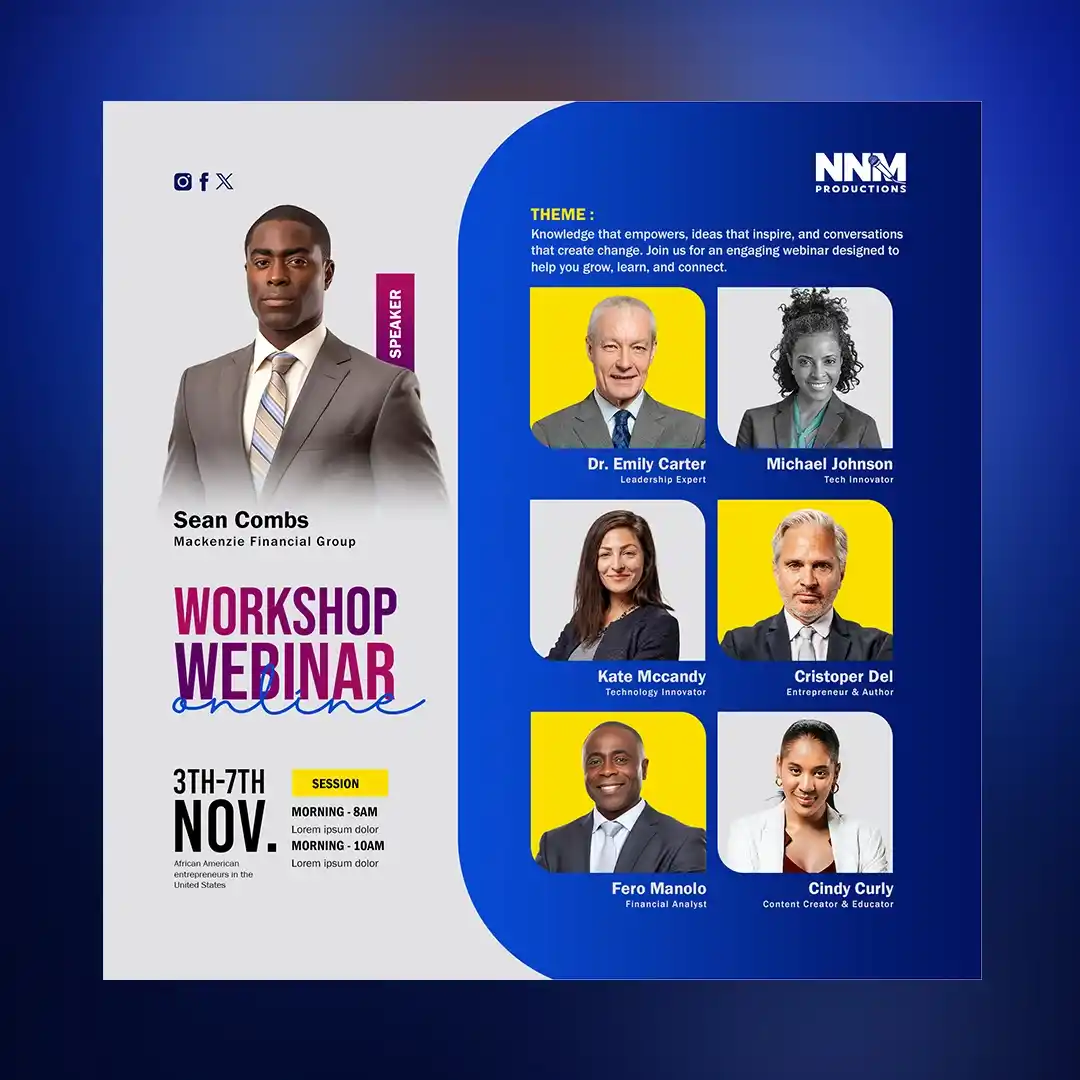 Workshop Webinar Flyer Design, Corporate Event